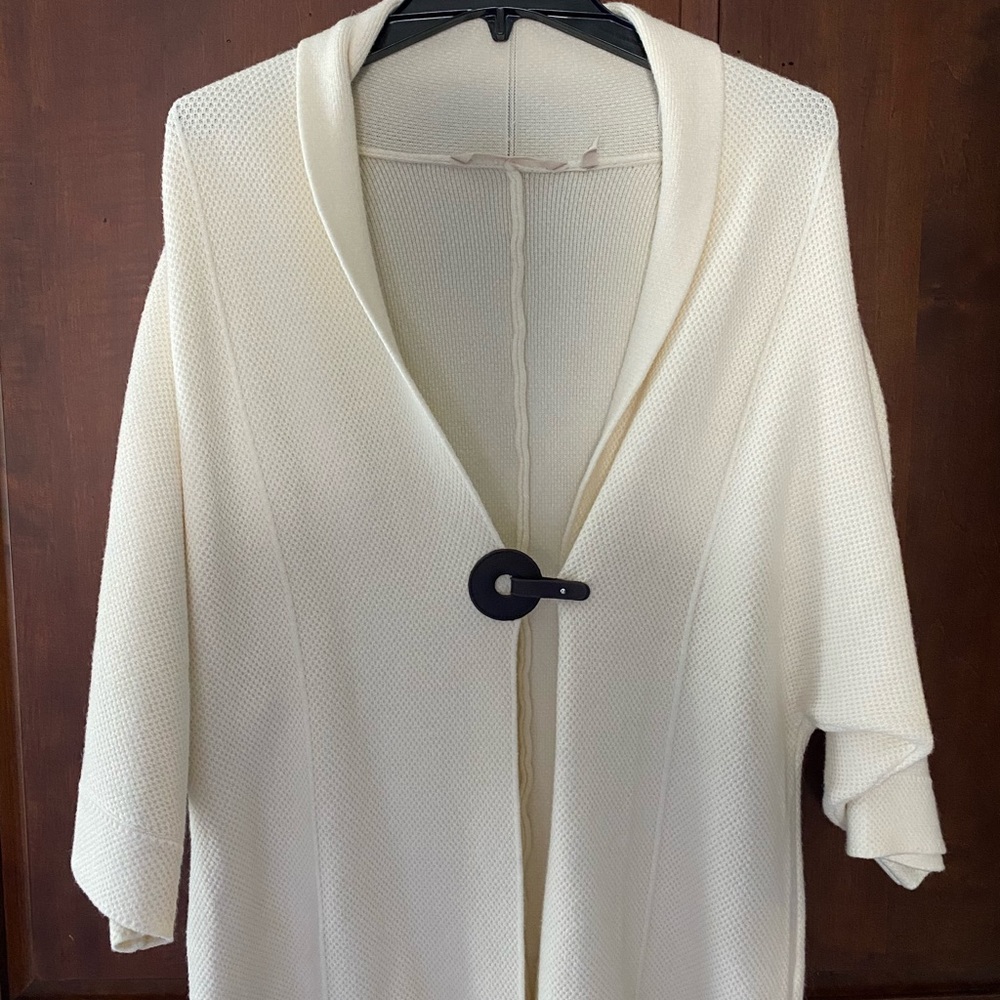 Cream wrap sweater